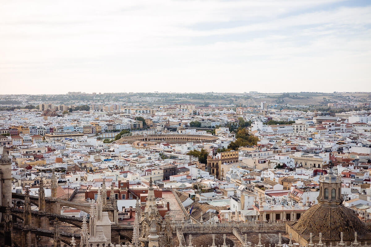 Une vue de la ville de Séville, en Espagne en Andalousie.